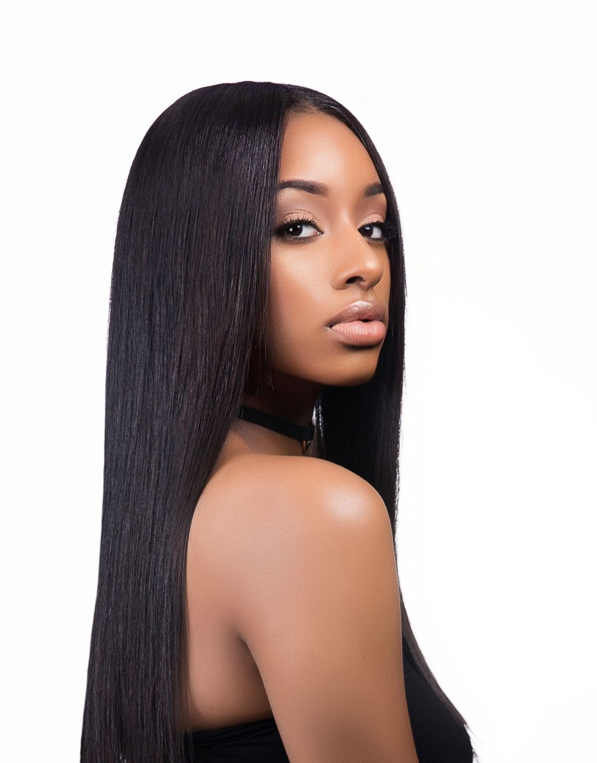 Straight Hair Piece Bundles – 100% Human Hair (Natural Black) - Image 4