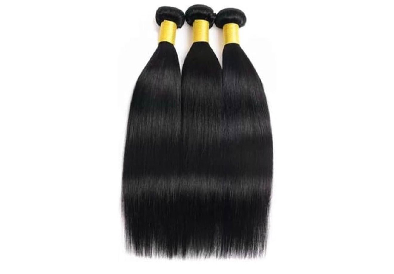 Straight Hair Piece Bundles – 100% Human Hair (Natural Black)